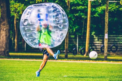 Bubble Soccer match action